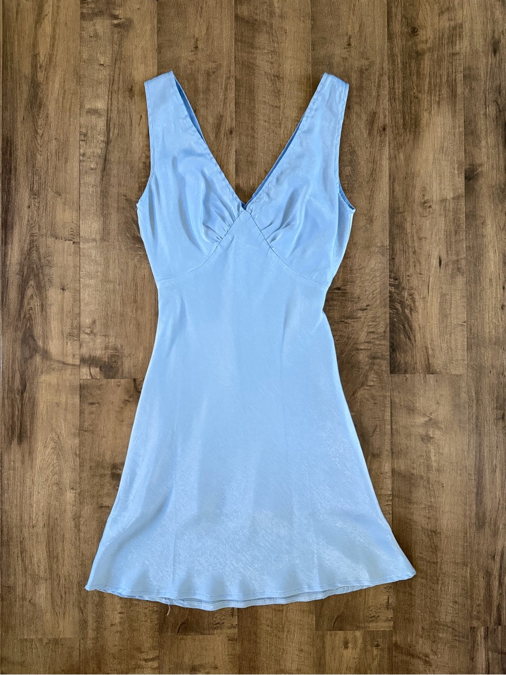 Peppermayo Pale Blue V-Neck Slip Dress